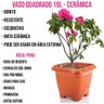 2 Vasos Grandes Quadrado 19 Litros Cerâmico Plantas Flores - 3
