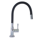 Ver imagem 2 de Torneira Gourmet Cozinha Metal Tubo Silicone Preta Robusta Premium Mesa 1/4v