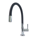 Ver imagem 6 de Torneira Gourmet Cozinha Metal Tubo Silicone Preta Robusta Premium Mesa 1/4v