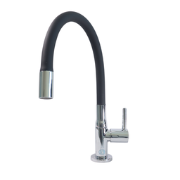Torneira Gourmet Cozinha Metal Tubo Silicone Preta Robusta Premium Mesa 1/4v - 6