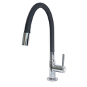 Ver mais imagens de Torneira Gourmet Cozinha Metal Tubo Silicone Preta Robusta Premium Mesa 1/4v
