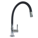 Ver imagem 4 de Torneira Gourmet Cozinha Metal Tubo Silicone Preta Robusta Premium Mesa 1/4v