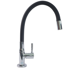 Torneira Gourmet Cozinha Metal Tubo Silicone Preta Robusta Premium Mesa 1/4v - 7