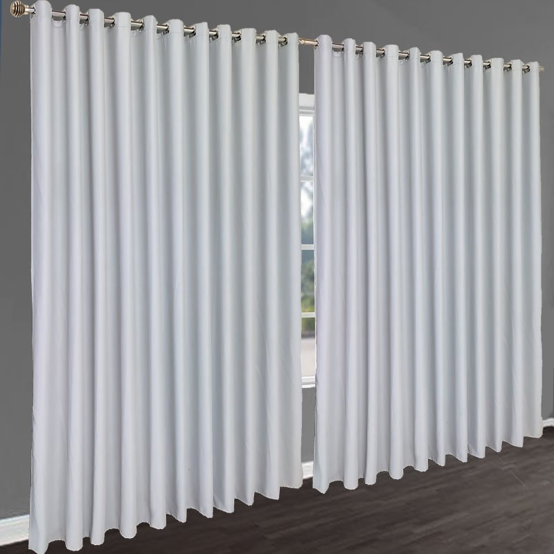 cortina blackout quarto corta luz 6,00 x 2,40 Turin branco