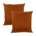 Ver imagem 1 de Kit 2 Capas para Almofada em Veludo Liso Quadrada Terracota