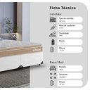 Ver imagem 2 de Cama Box Queen Couro Branco + Colchão Life D33 Pillow Top Bege 56x158x198cm - e-Shop Casa