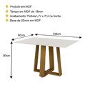 Ver imagem 3 de Mesa de Jantar 136cm Multimóveis CR50044 Carvalho/Off White
