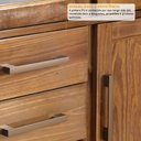 Ver imagem 6 de Guarda-roupa Casal Novak 10 Portas 3 Gavetas com Espelho Madeira Maciça Castanho - Pnr Móveis