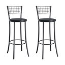 Ver imagem 1 de Kit 2 Banquetas Altas Aço com Assento Estofado Multimóveis Cr50262 Preto