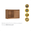 Ver imagem 2 de Balcão para Forno e Micro-ondas 2 Portas B06 Emovell:montana