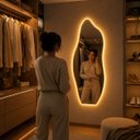 Ver imagem 6 de Espelho Flame 100x35cm Polido Bivolt Sala Salão Luxo LED Amarelo