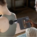 Ver imagem 3 de Massageador portátil de percussão sem fio recarregável com 4 cabeças massageadoras