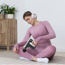 Ver imagem 2 de Massageador portátil de percussão sem fio recarregável com 4 cabeças massageadoras