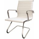 Ver imagem 1 de Poltrona Eames Esteirinha Fixa Branca Base Cromada - 17650