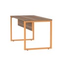 Ver imagem 7 de Escrivaninha Mesa Escritório X 150cm Industrial Walnut e Laranja Picasso Marrom