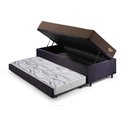 Ver imagem 4 de Bicama Viúva Box Baú com Suede Preto 120x203 com Colchão Relax Adorabile Molas Ensacadas Ecoflex