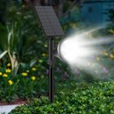 Ver imagem 6 de Luminaria Solar Espeto Quintal Jardim Casa 7 Leds Iluminaçao Externa Ambiente Exterior Garagem