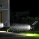 Ver imagem 4 de Luminaria Solar Espeto Quintal Jardim Casa 7 Leds Iluminaçao Externa Ambiente Exterior Garagem