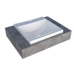Bancada Porcelanato com Cuba Embutida Cinza 60cm Arati Cozimax - 7