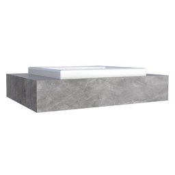 Bancada Porcelanato com Cuba Embutida Cinza 60cm Arati Cozimax - 6
