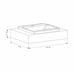 Bancada Porcelanato com Cuba Embutida Cinza 60cm Arati Cozimax - 4