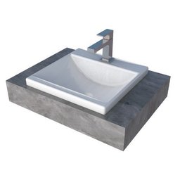 Bancada Porcelanato com Cuba Embutida Cinza 60cm Arati Cozimax - 3