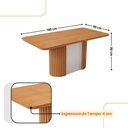 Ver imagem 4 de Mesa de Jantar Aspen com 6 Cadeiras Eloise Moderna Mobília Veludo Capuccino Naturalle