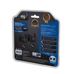 Suporte Fixo de Parede Universal para Tv, Elg, Genius, de 14" a 100", Suporta até 100kg, Preto - 5