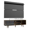 Rack Madesa Dubai e Painel para TV até 65 Polegadas com Pés Rustic/Preto 7KD8 Cor:Preto/Rustic - 5