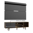 Ver imagem 5 de Rack Madesa Dubai e Painel para TV até 65 Polegadas com Pés Rustic/Preto 7KD8 Cor:Preto/Rustic