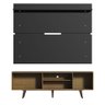 Rack Madesa Dubai e Painel para TV até 65 Polegadas com Pés Rustic/Preto 7KD8 Cor:Preto/Rustic - 9