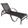 Espreguiçadeira Alumínio e Tela Sling Modelo Ondulada - Preto - 1