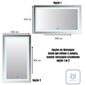 Espelho com Luz Led Jateado Iluminado Touch Screen, 60x80cm 3000k Branco Frio Bivolt - 3