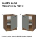 Ver imagem 4 de Balcão de Cozinha 60 cm 1 Porta (sem Tampo) Rustic/Cinza Agata Madesa