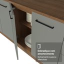 Ver mais imagens de Balcão de Cozinha 60 cm 1 Porta (sem Tampo) Rustic/Cinza Agata Madesa