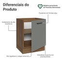 Ver imagem 3 de Balcão de Cozinha 60 cm 1 Porta (sem Tampo) Rustic/Cinza Agata Madesa
