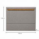 Ver imagem 2 de Cabeceira Painel Gabriela p/ Cama Queen 160cm Estofada Veludo:Cinza Claro