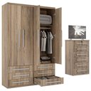 Ver imagem 1 de Guarda-roupa 4 Portas 6 Gavetas Modular 1304 Ilan Castanho