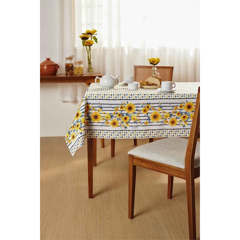 Toalha de Mesa Pop Quadrada 4 Lugares Campestre 1,40mx1,40m