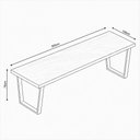 Ver imagem 3 de Mesa Industrial para Área Gourmet Madeira Maciça Lanna com Ferragem 3,00 x 1,00 Preto