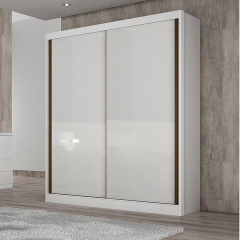 Guarda Roupa Solteiro Ambiente Toledo 2 Portas 3 Gavetas Neve – Novo Horizonte