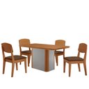 Ver imagem 2 de Mesa de Jantar Isadora 120cm Tampo Mdf Laminado com 4 Cadeiras Copper