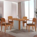 Ver imagem 1 de Mesa de Jantar Isadora 120cm Tampo Mdf Laminado com 4 Cadeiras Copper