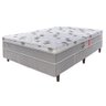 Cama Box Casal Conjugada Aspen 138x188 Molas Ensacadas Euro Pillow D26 Umaflex - Cinza - 1