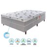 Cama Box Casal Conjugada Aspen 138x188 Molas Ensacadas Euro Pillow D26 Umaflex - Cinza - 2