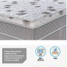 Cama Box Casal Conjugada Aspen 138x188 Molas Ensacadas Euro Pillow D26 Umaflex - Cinza - 4
