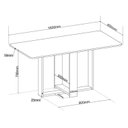 Ver imagem 3 de Conjunto Sala de Jantar 6 Lugares Jady Tampo Retangular MDF Bege