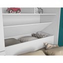 Ver imagem 5 de Guarda-Roupa Solteiro com Espelho 4 Portas com Cama Baú Lyon e Mesa Retrátil Móveis Europa