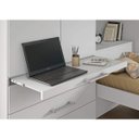 Ver imagem 4 de Guarda-Roupa Solteiro com Espelho 4 Portas com Cama Baú Lyon e Mesa Retrátil Móveis Europa