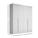 Ver imagem 2 de Guarda Roupa Casal 4 Portas em MDF Alvorada Bianchi